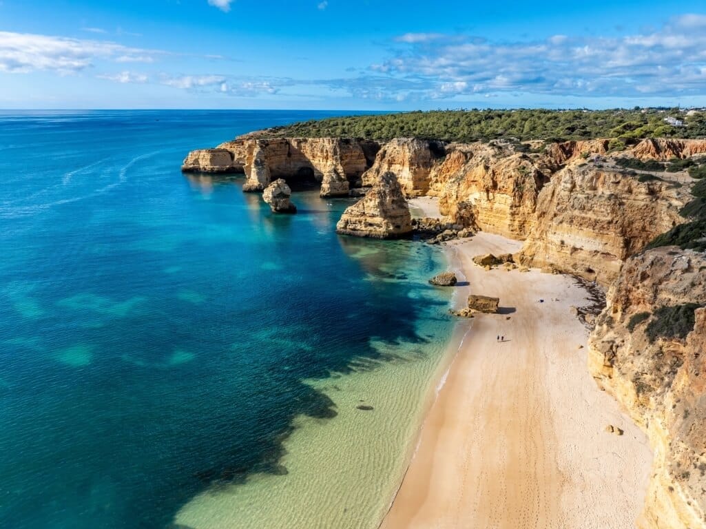 praia da marinha calm waters